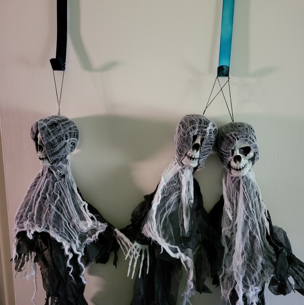 Bundle of three Halloween Hanging Skeleton Ghost